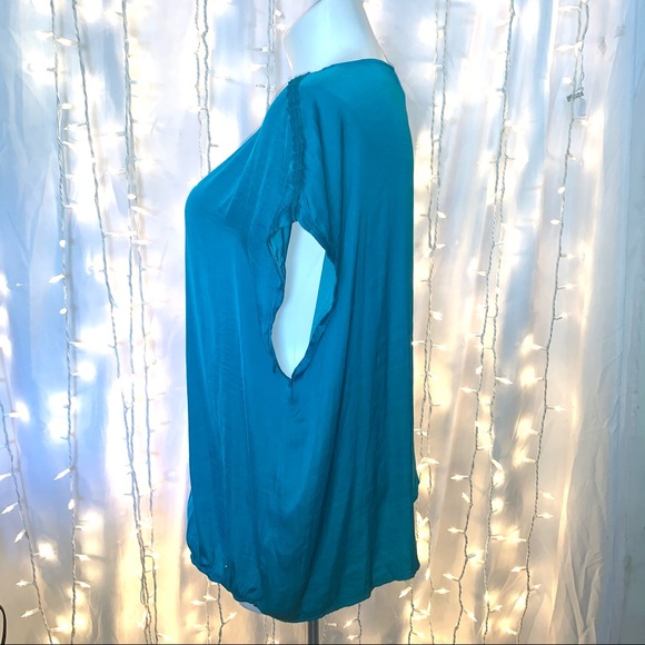 🆕 TORRID ⭐️ Teal Georgette Surplice Dolman Top - Picture 8 of 13